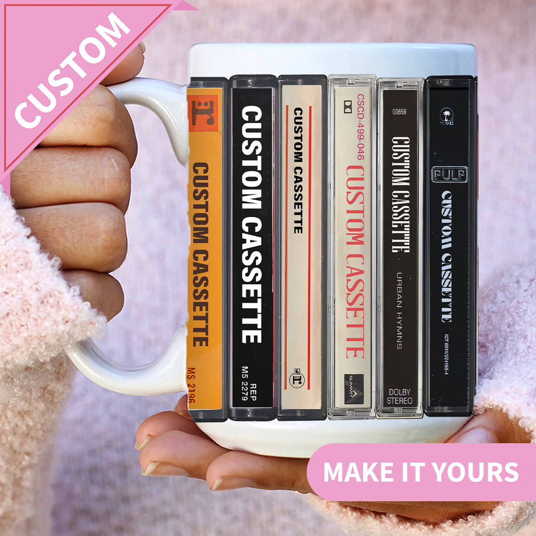 Personalized Cassette Album Cover Ceramic Mug
