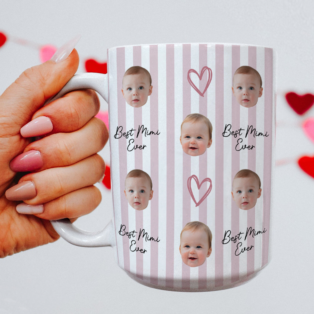 Personalized Baby Face Best Mimi Ever Mug