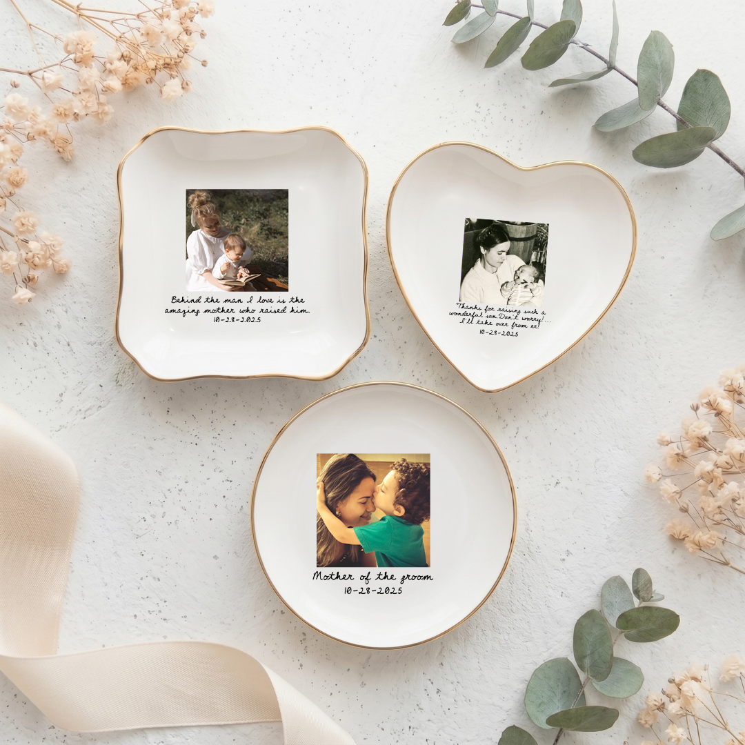 Personalized Photo Mother Of The Groom Ring Dish