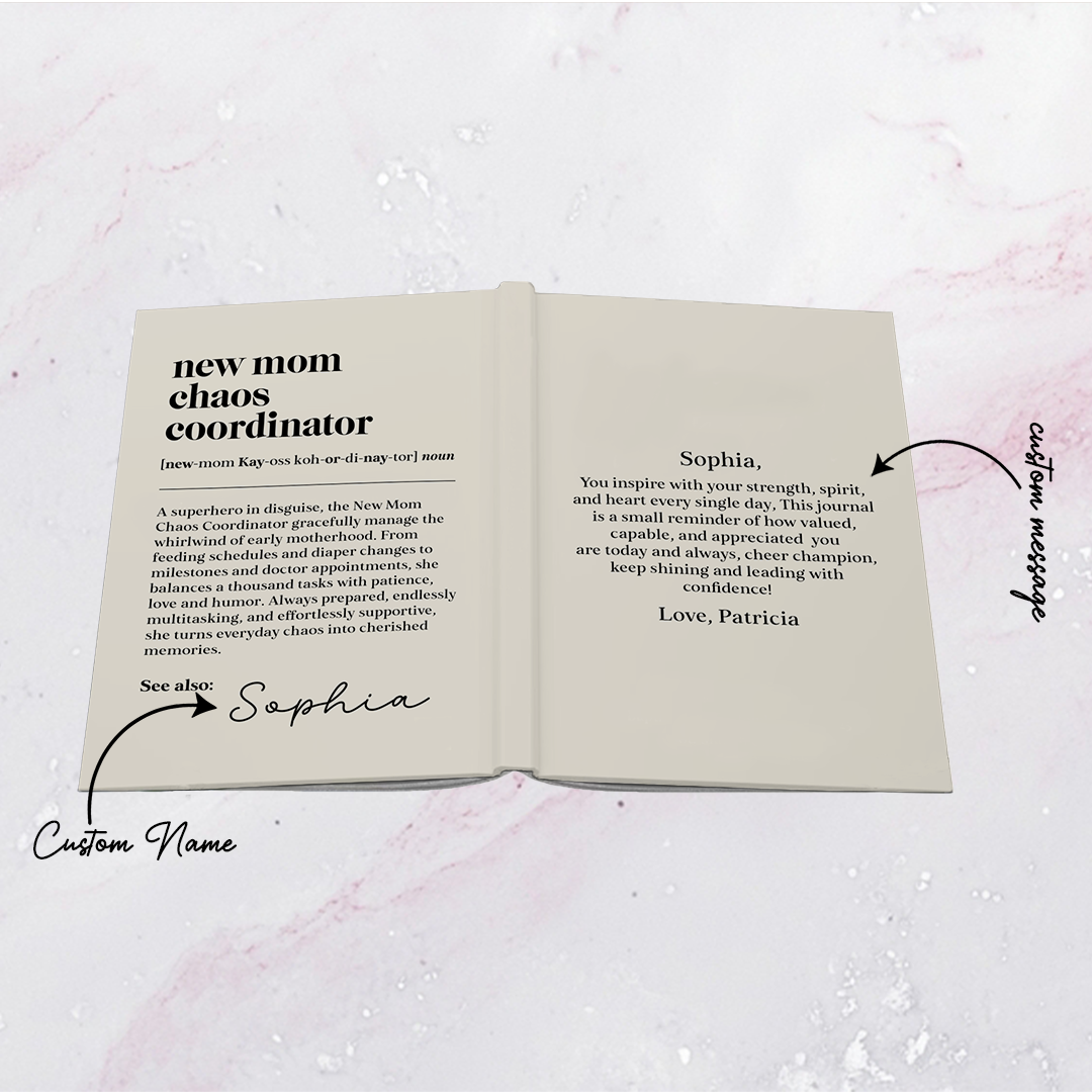 Personalized New Mom Chaos Coordinator Journal