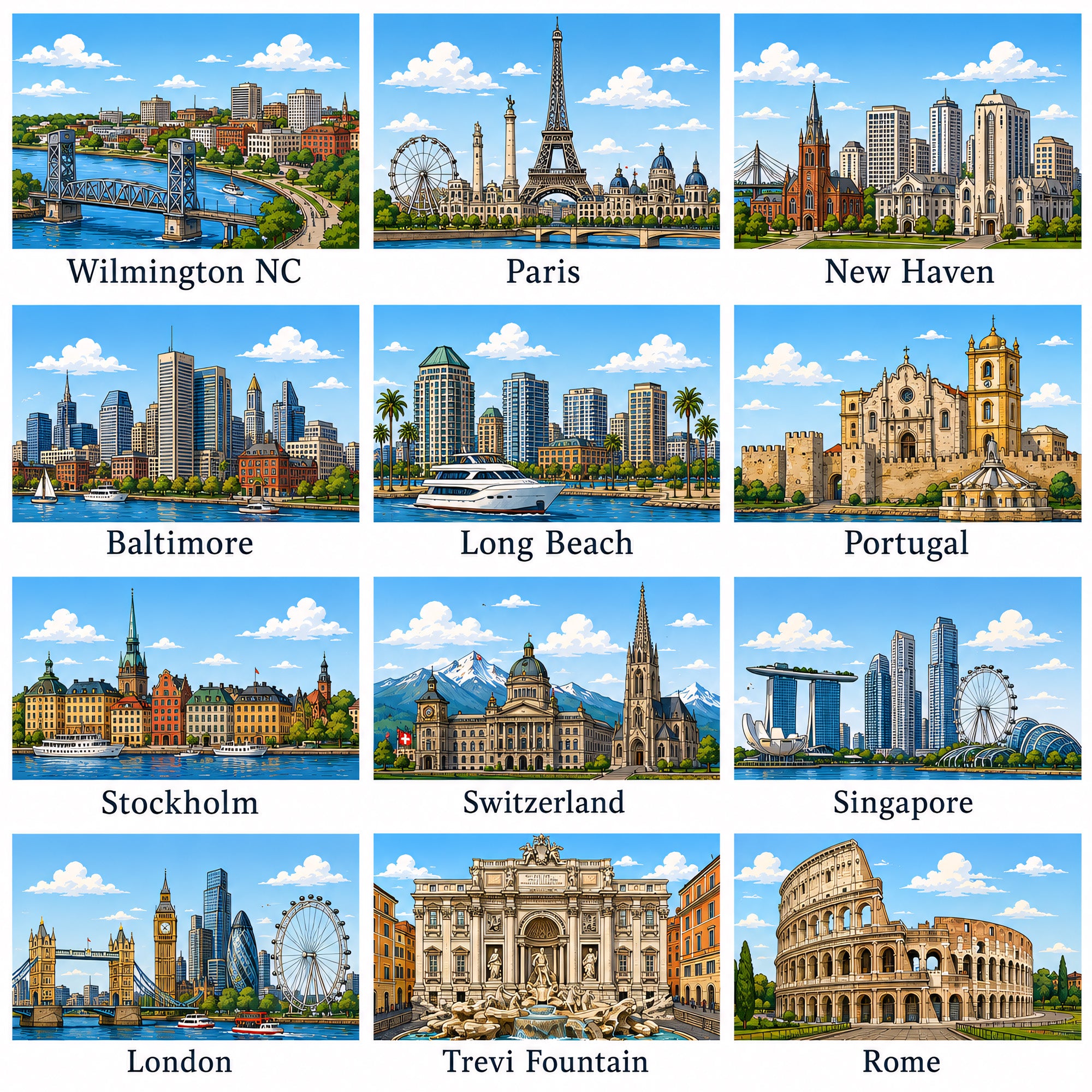 Personalisierte Skyline-Ring-Schale
