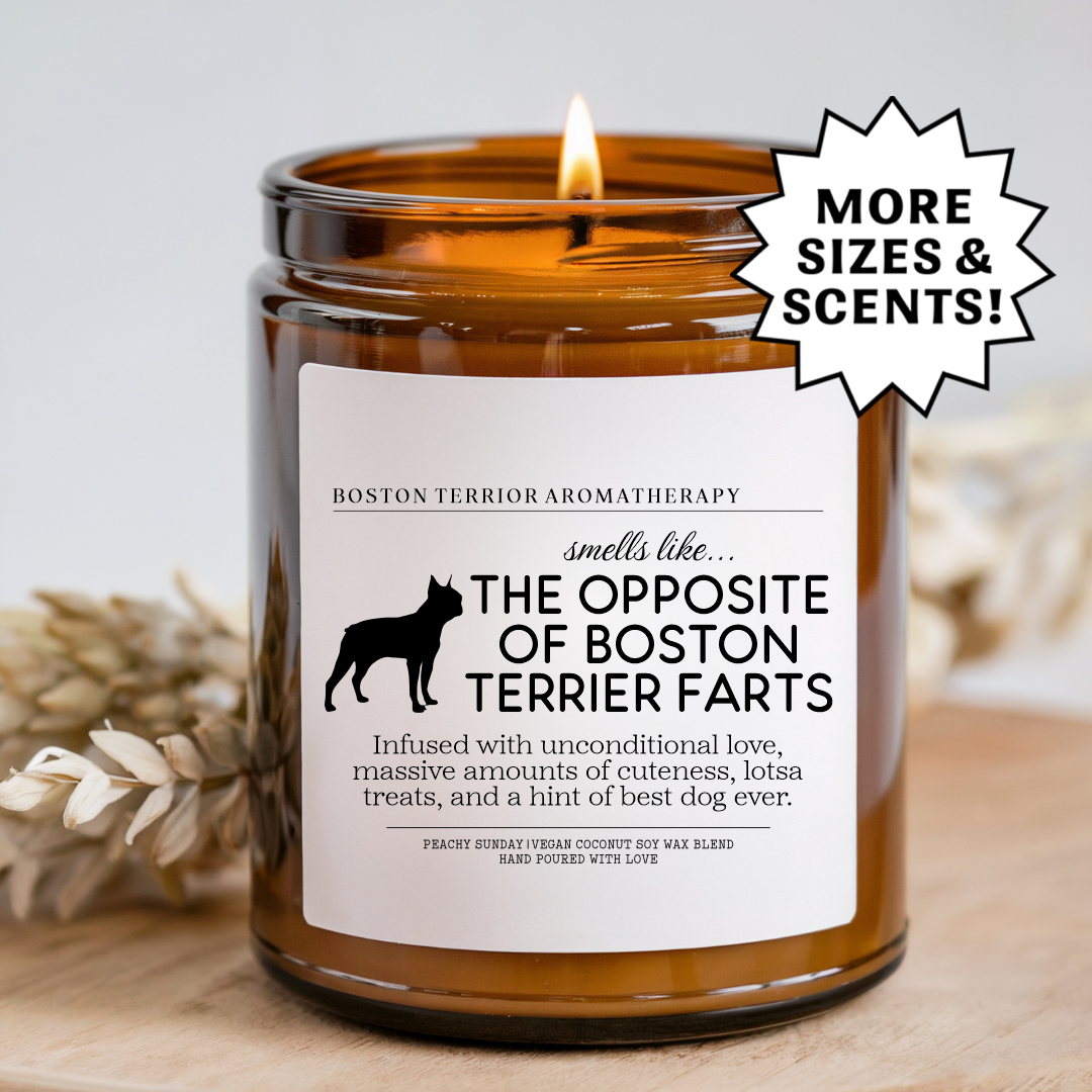 Smells Like The Opposite Of Boston Terrier Farts Candle