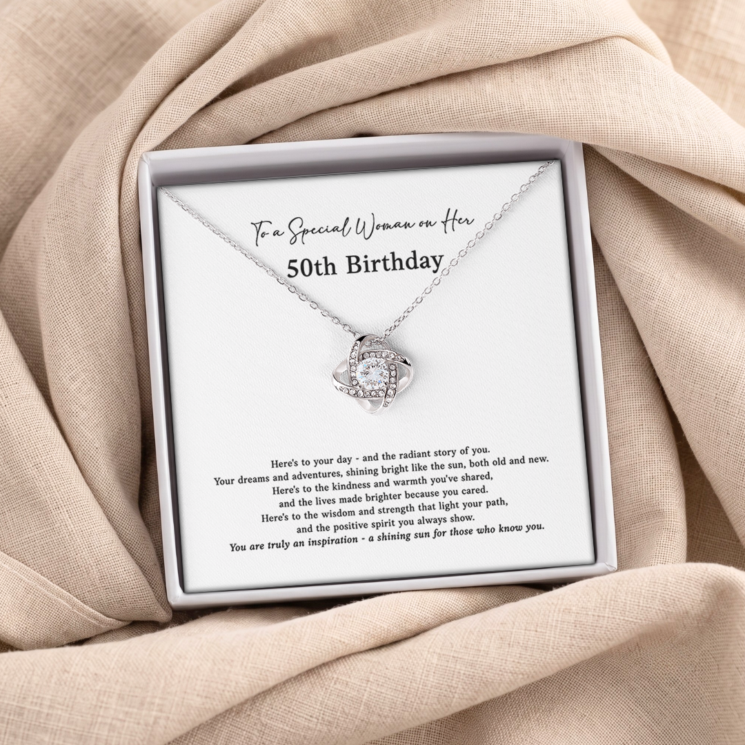 To A Special Woman On Her 50th Birthday Jewelry