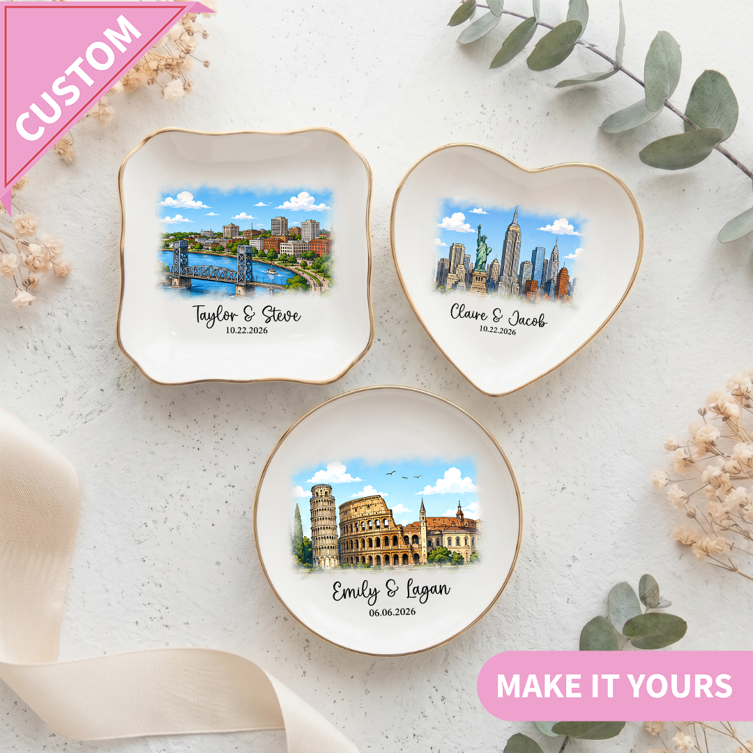 Personalized Skyline Ring Dish