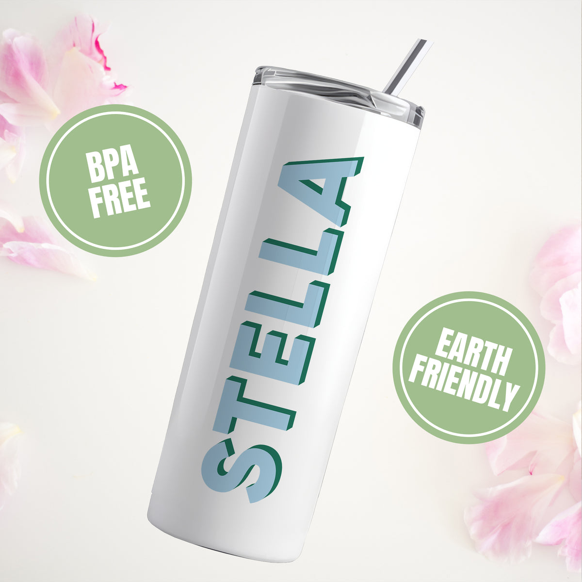 Personalized Shadow Name Tumbler
