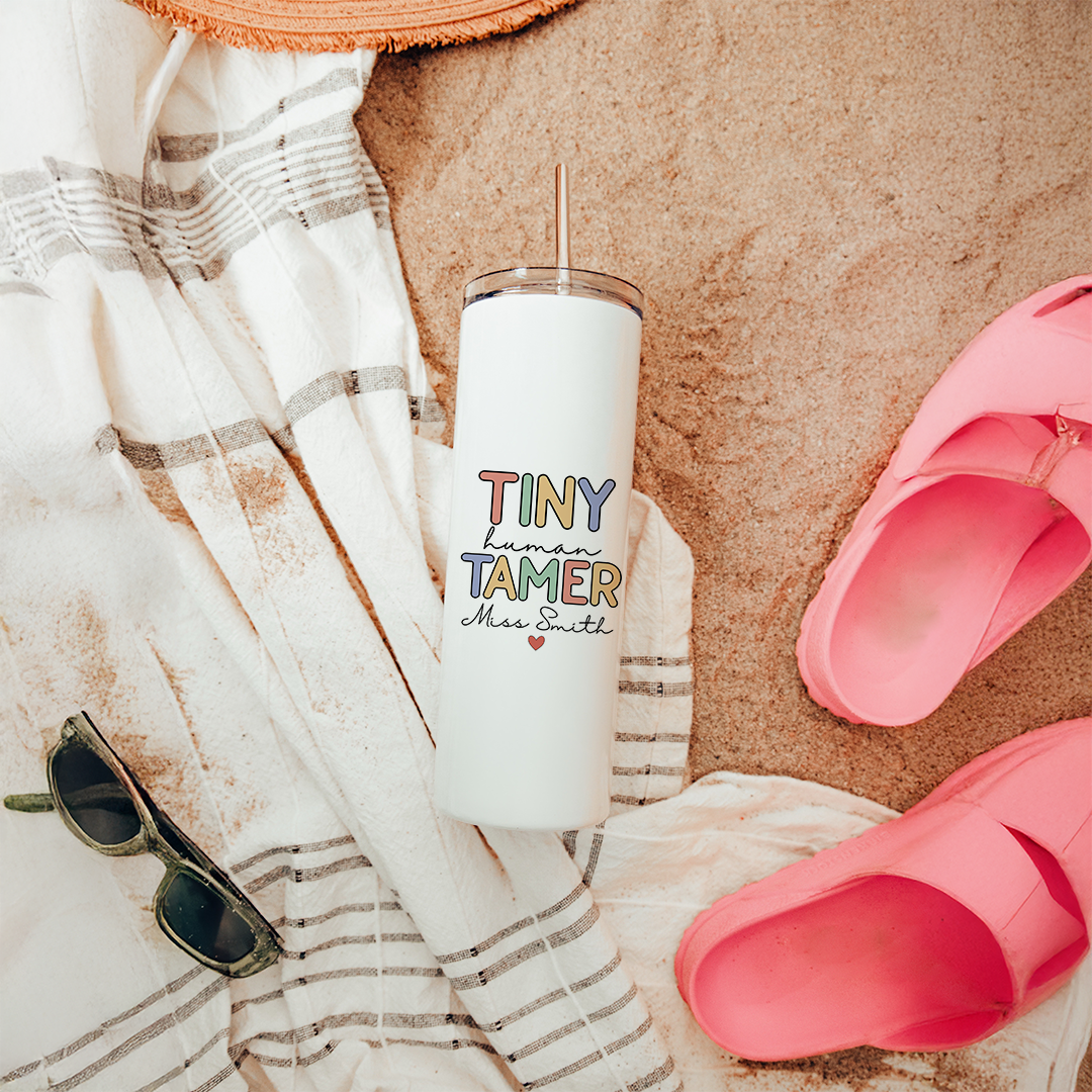 Personalized Tiny Human Tamer Tumbler