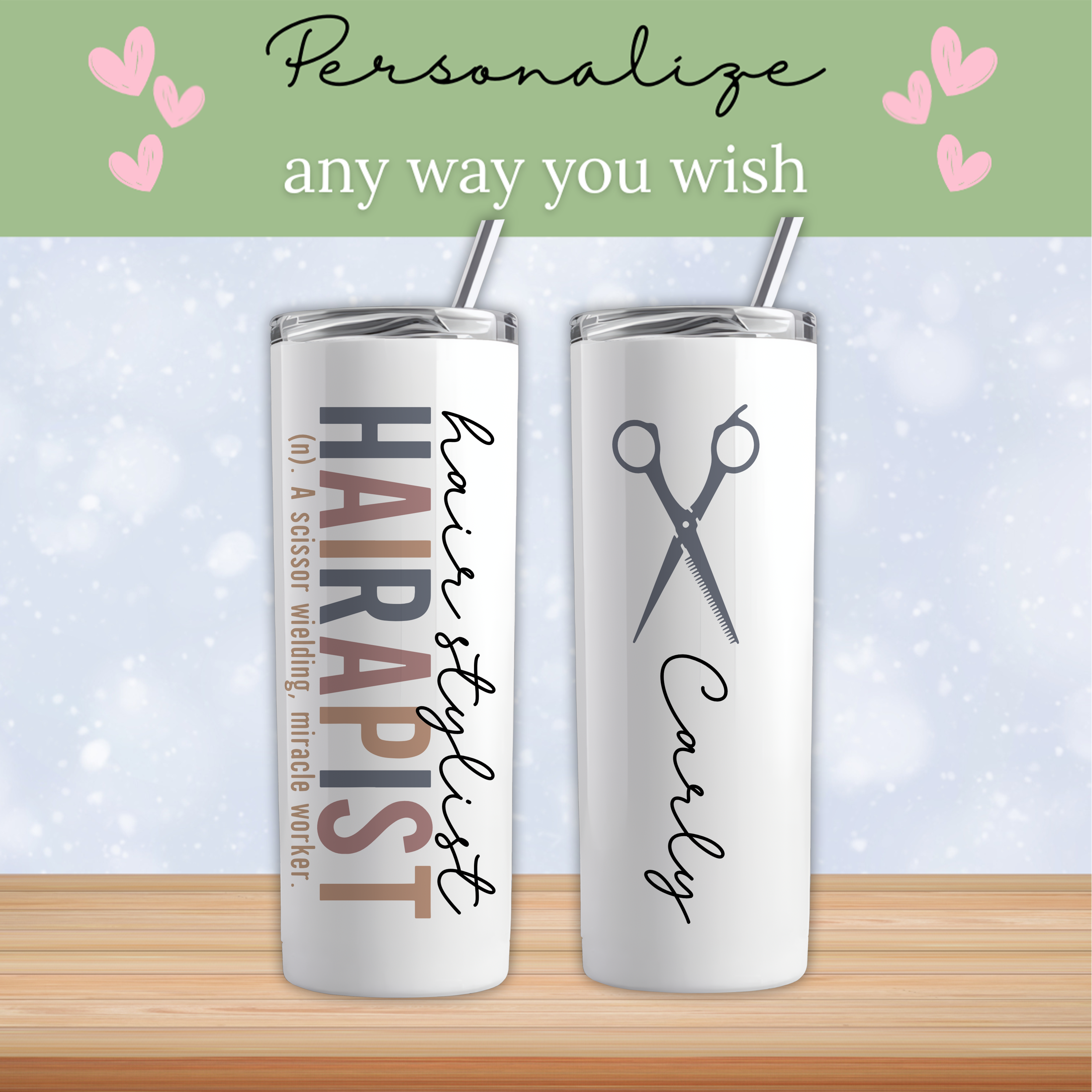 Personalized Hair Stylish Tumbler