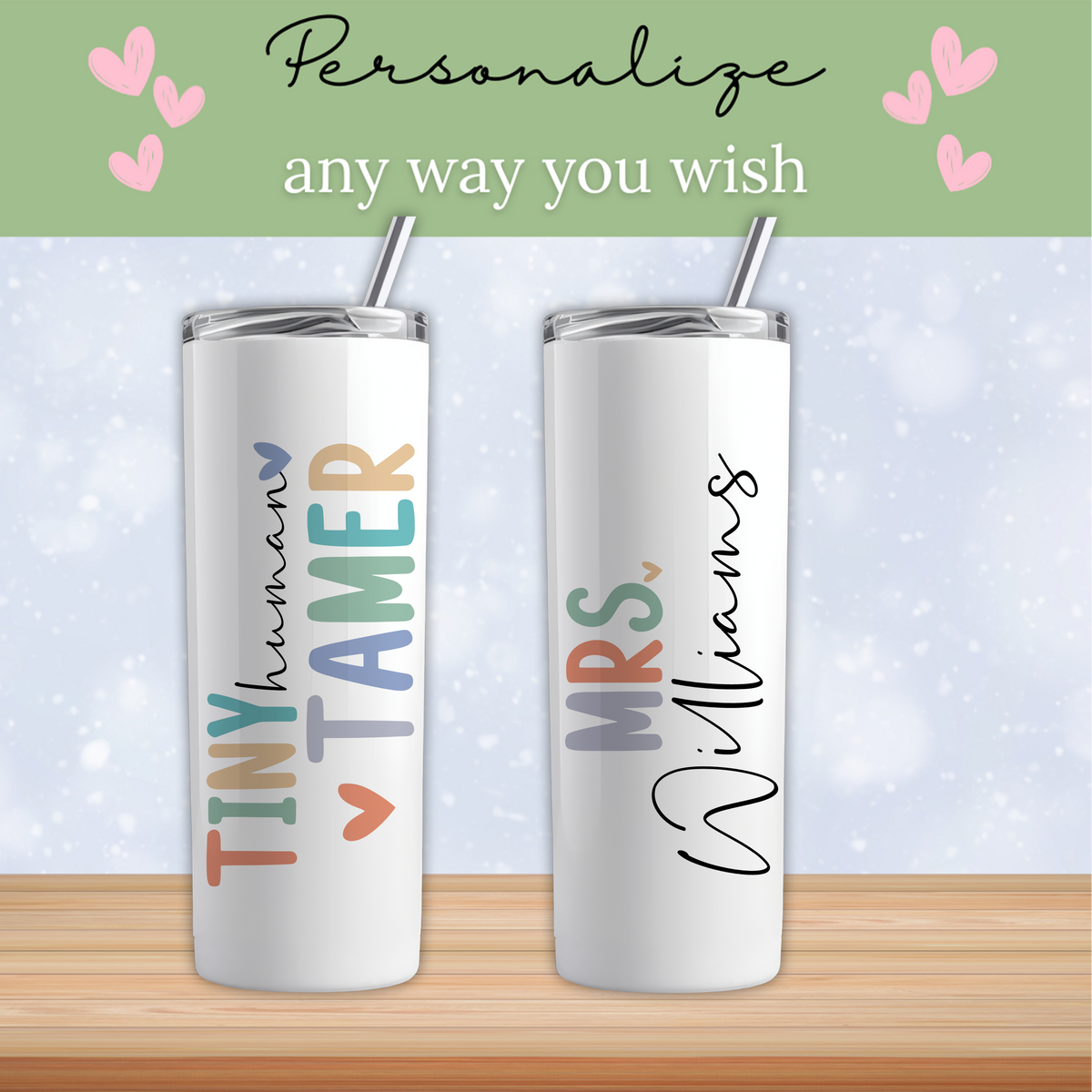 Personalisierter Trinkbecher „Tiny Human Tamer“