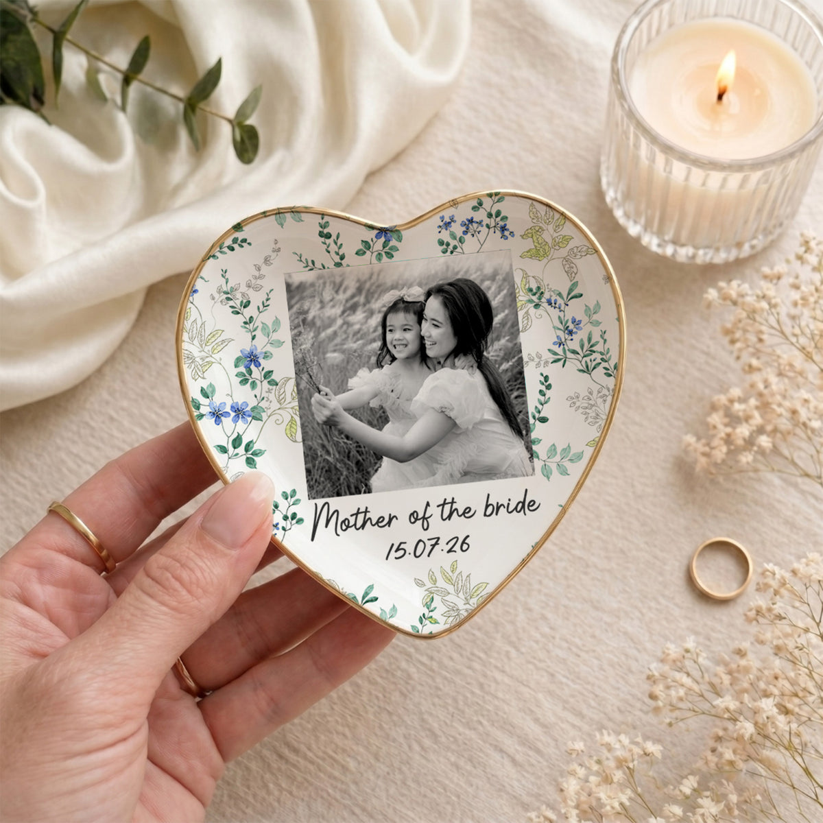 Personalisierte Ringschale für die Mutter des Bräutigams