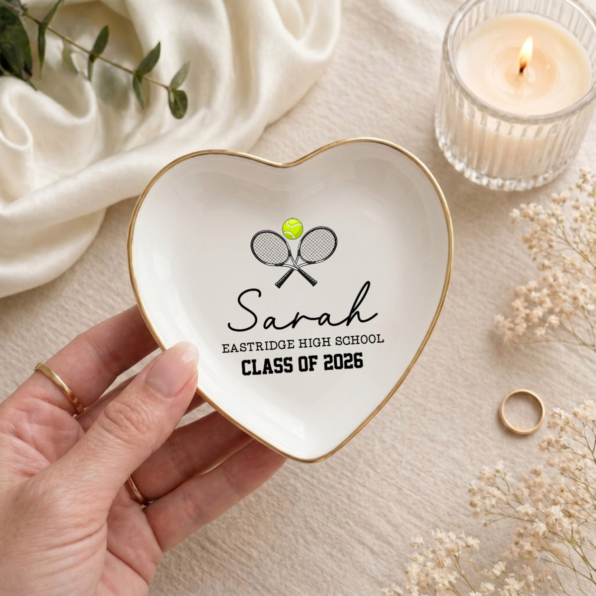 Personalized Tennis Ring Dish