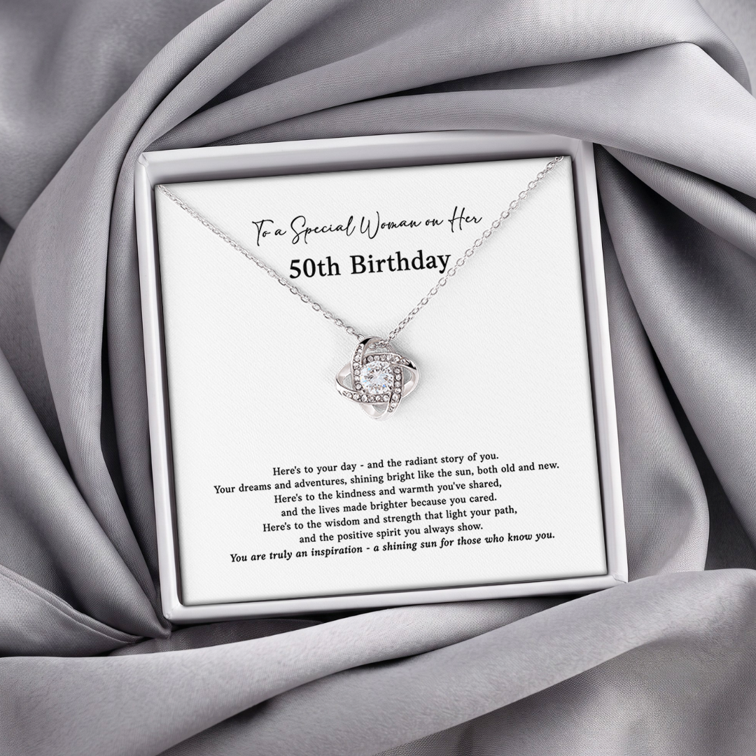 To A Special Woman On Her 50th Birthday Jewelry