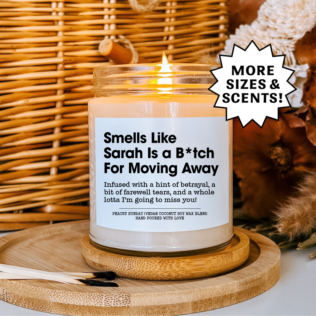 Personalized Moving Away Candle
