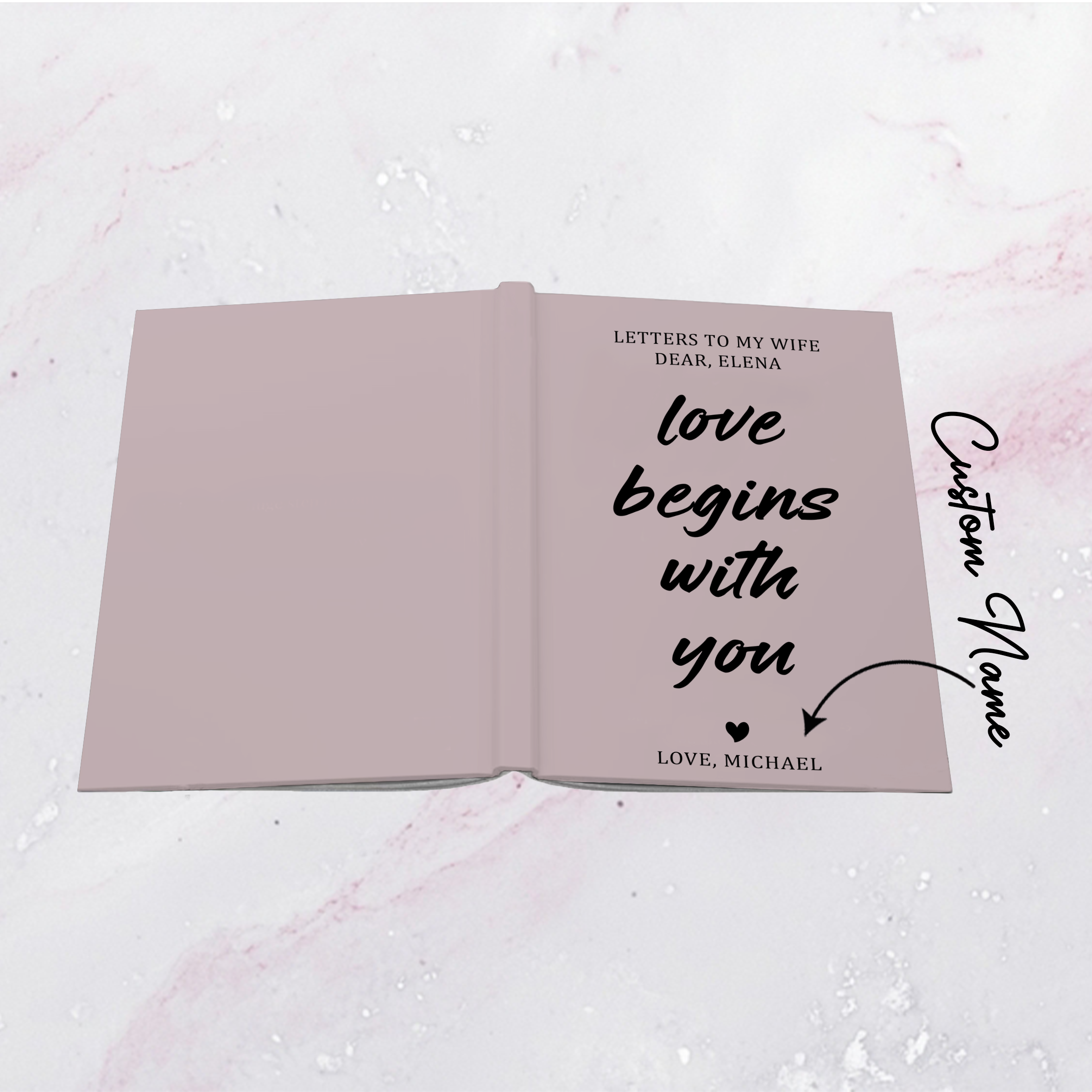 Personalized Letters To My Wife Ist Anniversary Journal