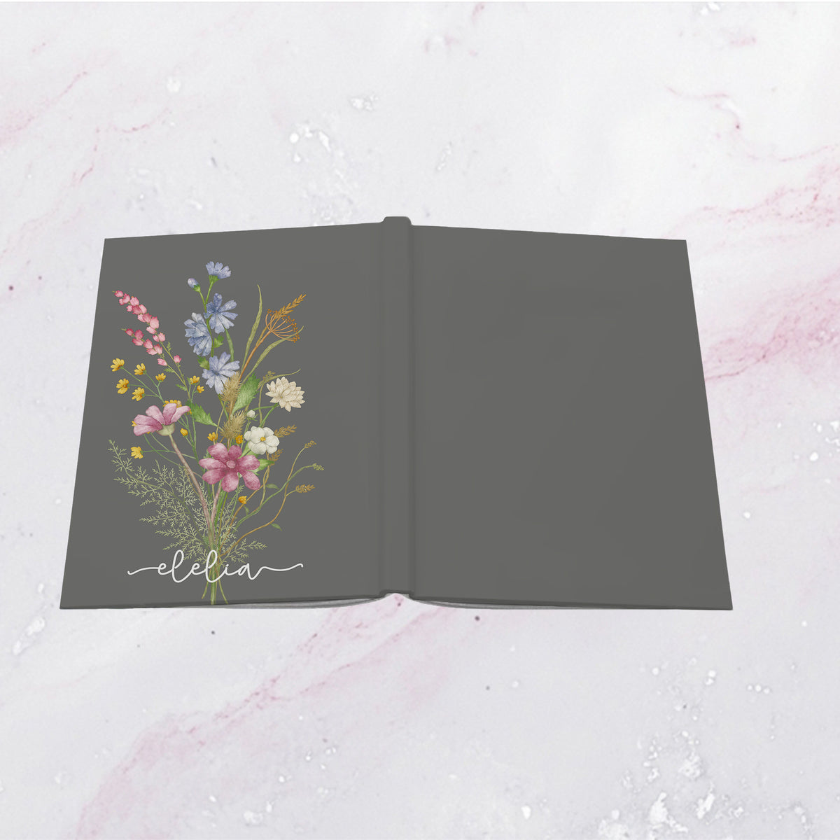 Journal personnalisé à fleurs sauvages