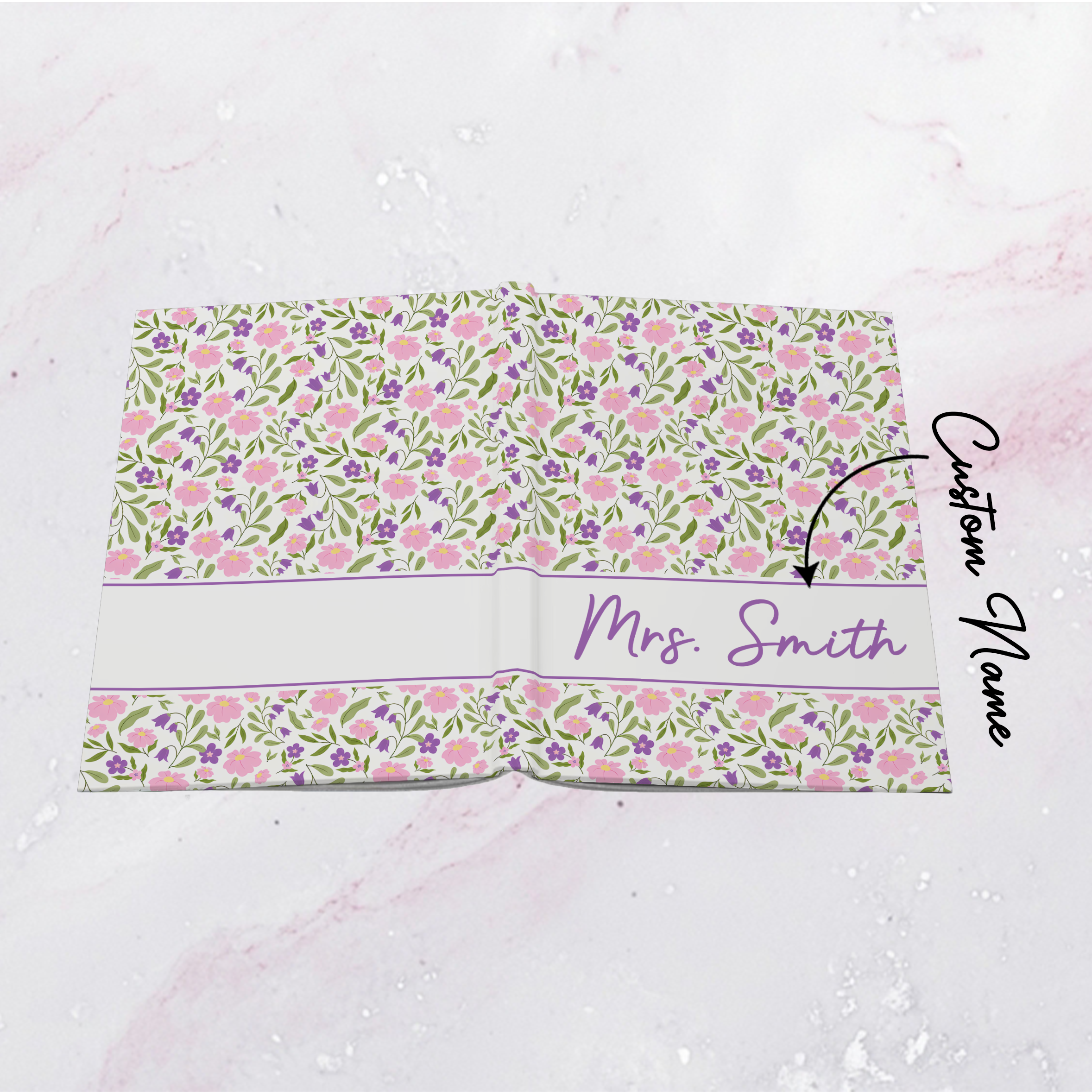 Personalized Pastel Floral Teacher Journal