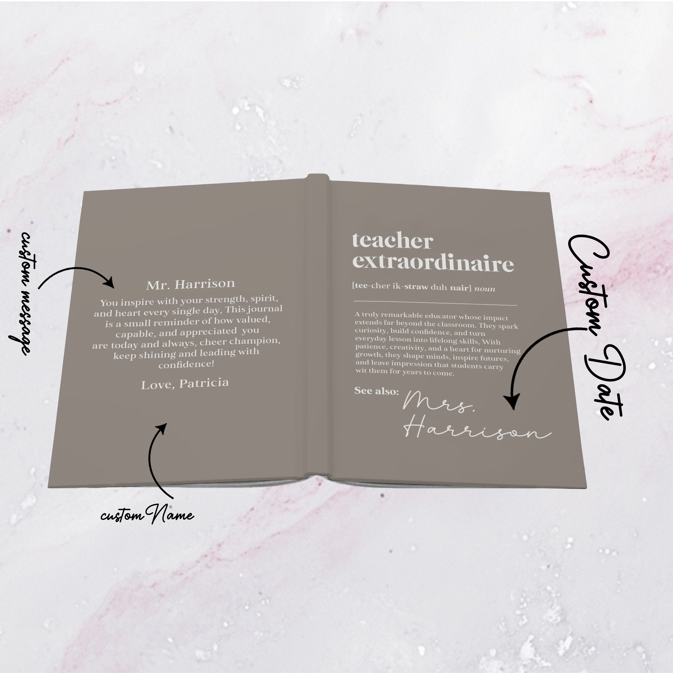 Personalized Teacher Definition Journal