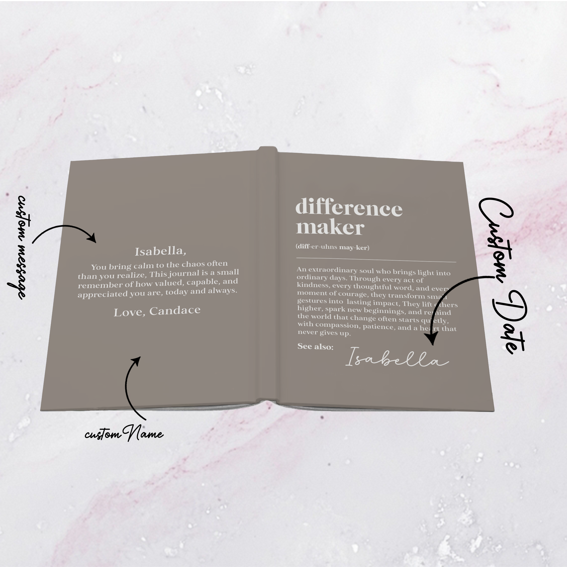 Personalized Difference Maker Journal