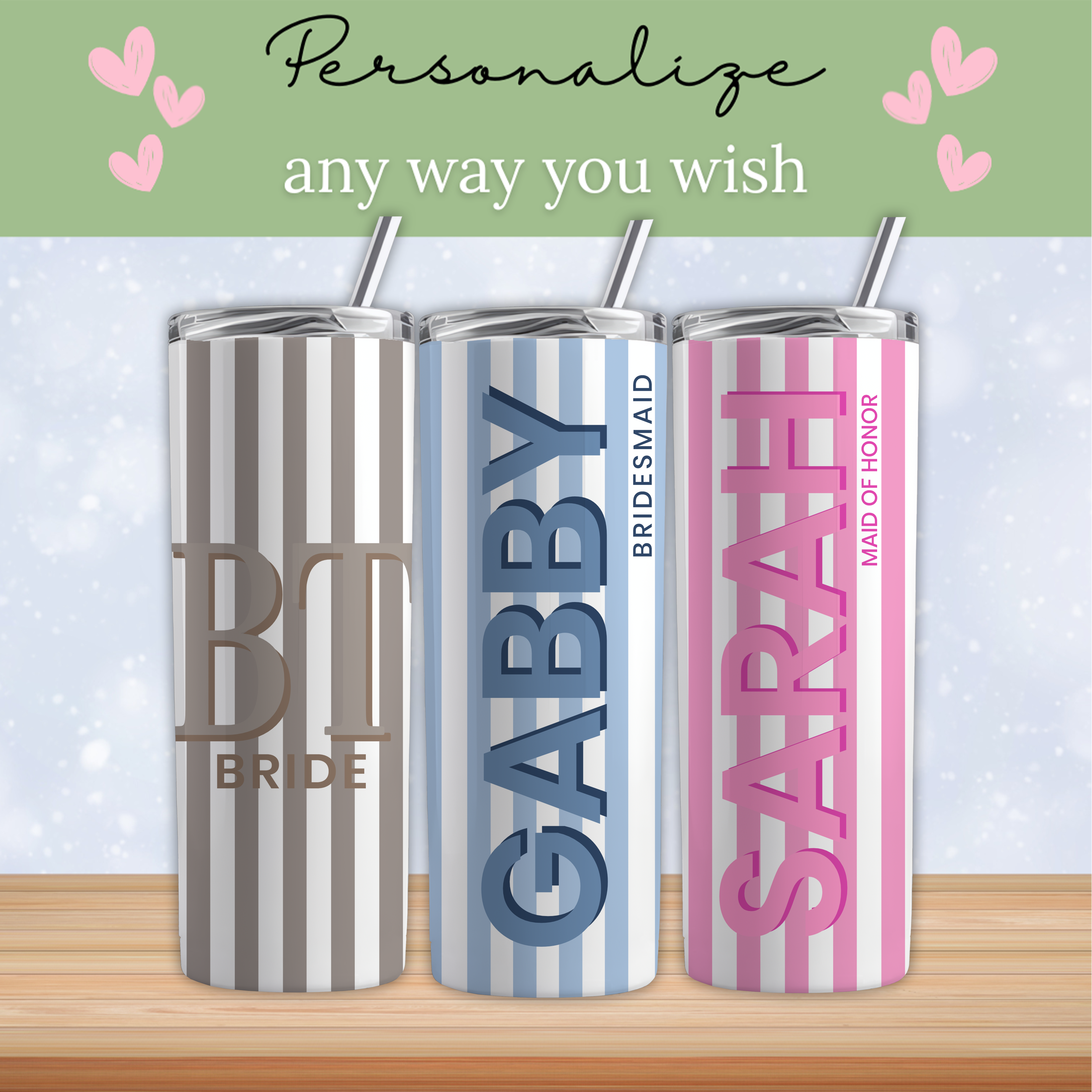 Personalized Bridesmaid Tumbler