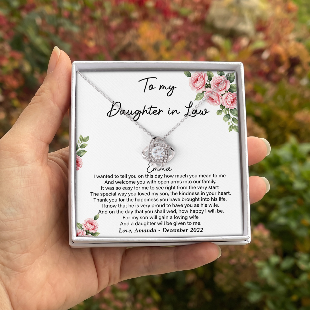 Personalized To My Daughter In Law Jewelry