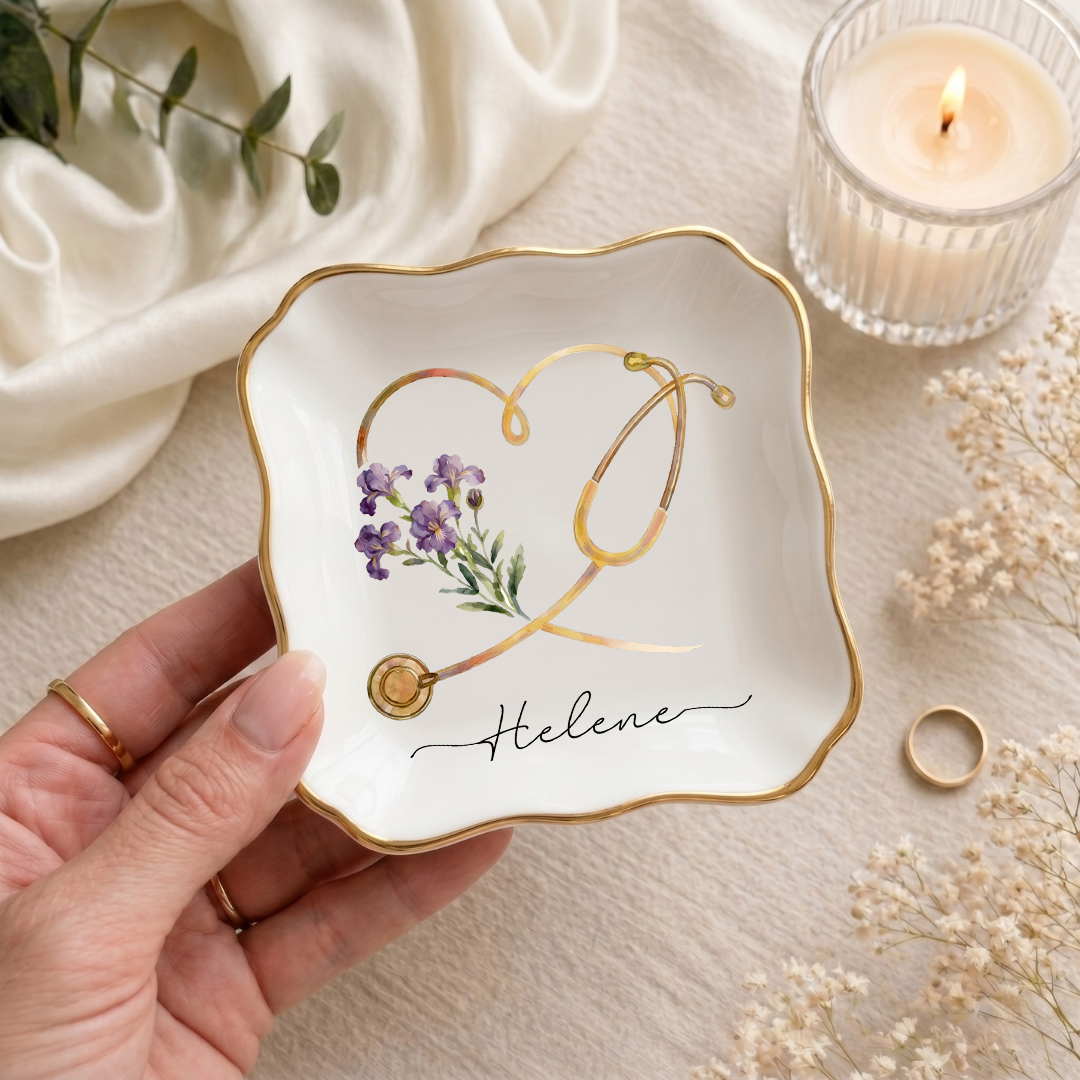 Personalized Nurse Trinket Dish