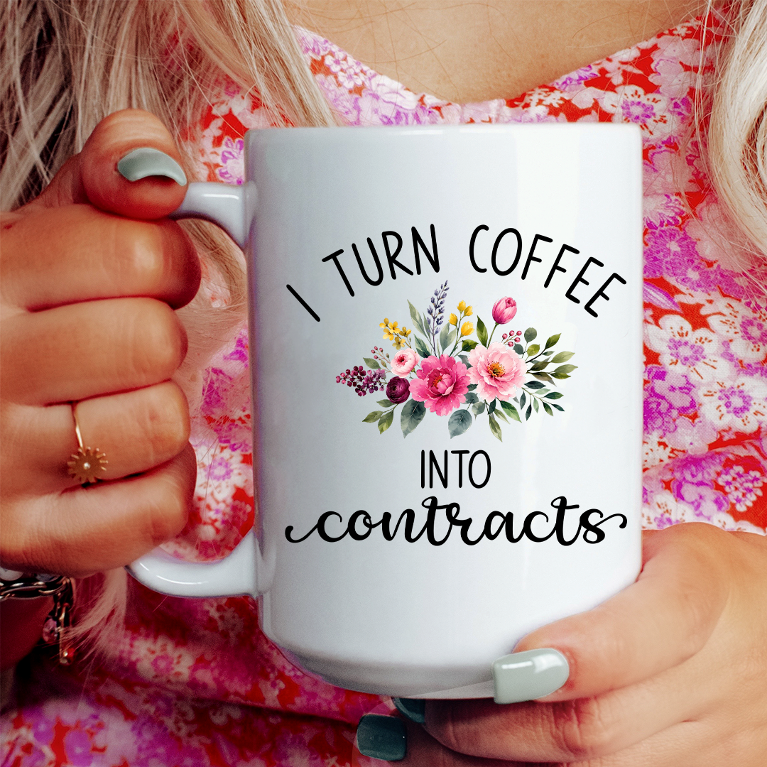 I Turn Coffee Into Contracts Mug
