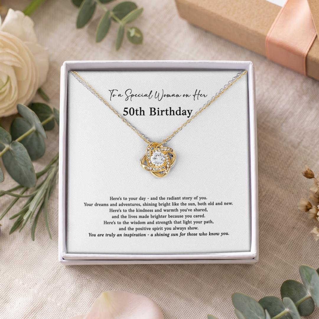 To A Special Woman On Her 50th Birthday Jewelry