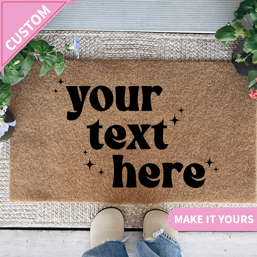 Personalized Text Welcome Doormat