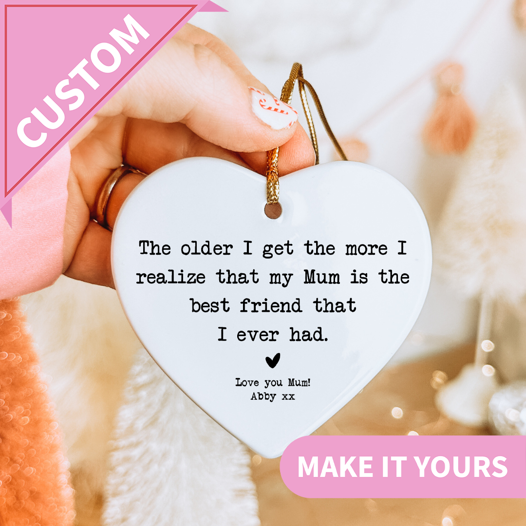 Personalized My Mum Is the Best Friend Ornament