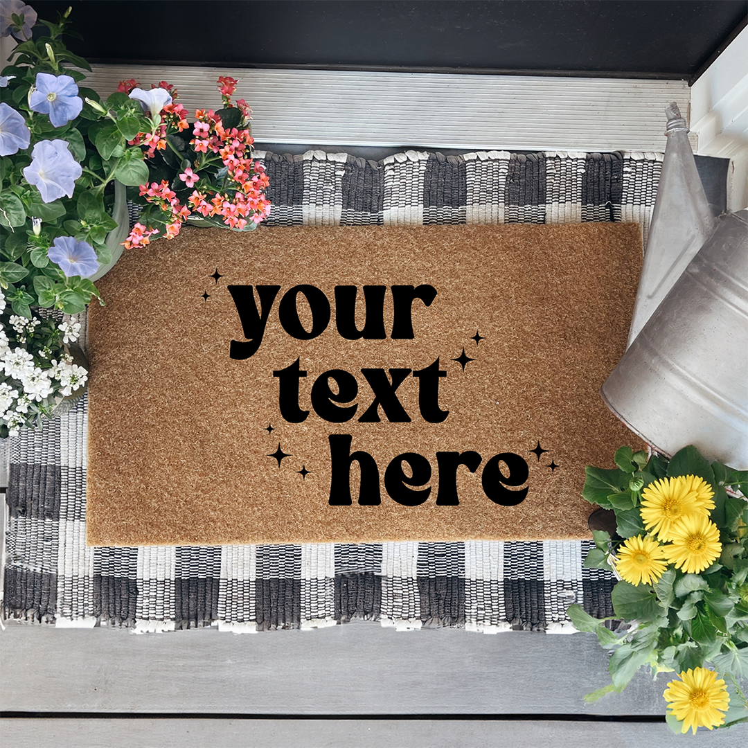 Personalized Text Welcome Doormat