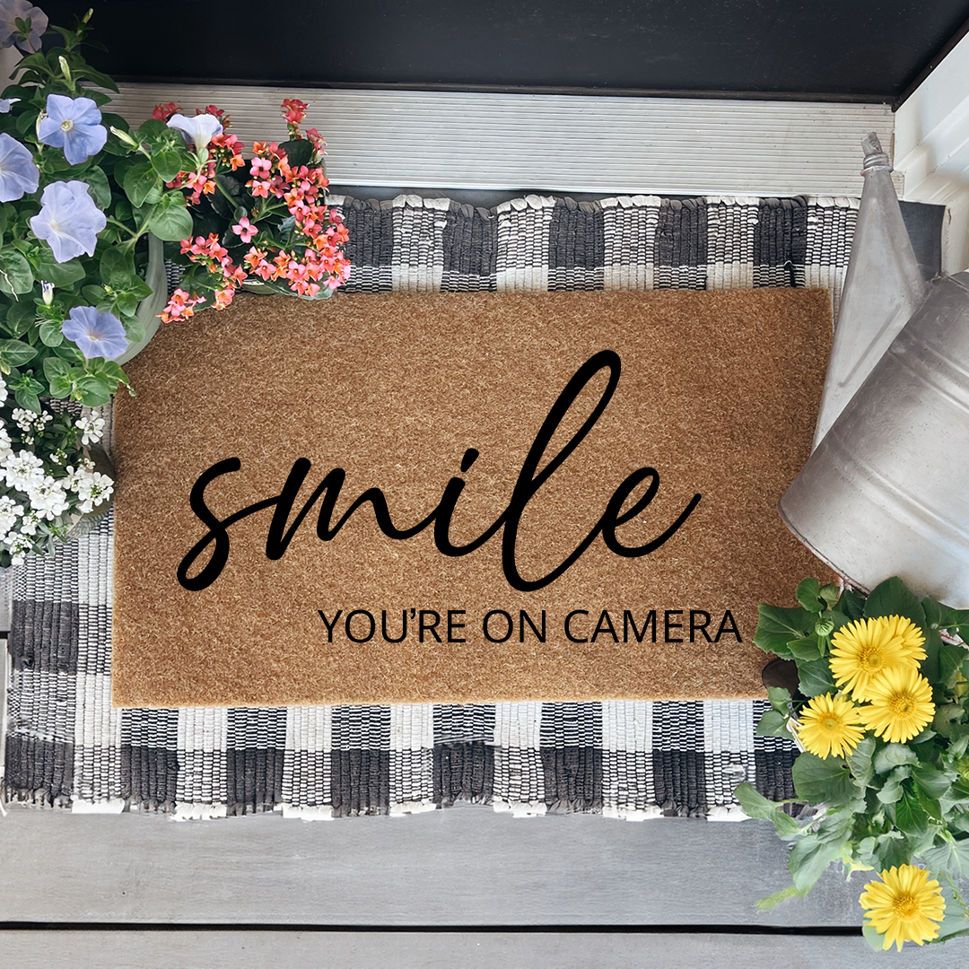 Smile You're On Camera Doormat