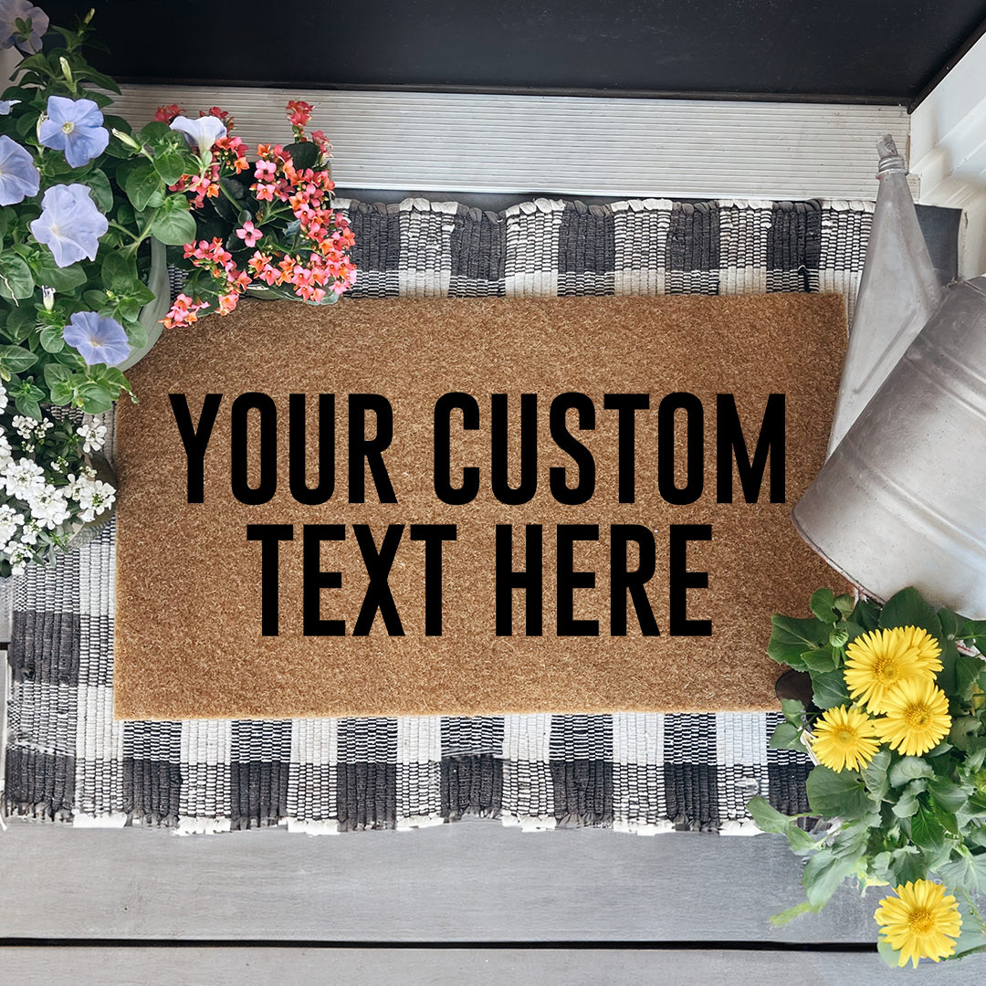 Personalized Text Doormat