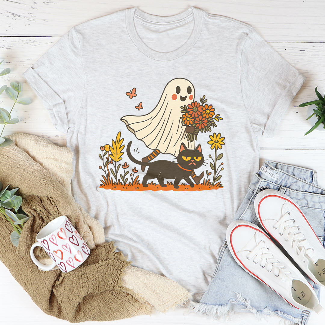 Spooky Season With Cat Tee