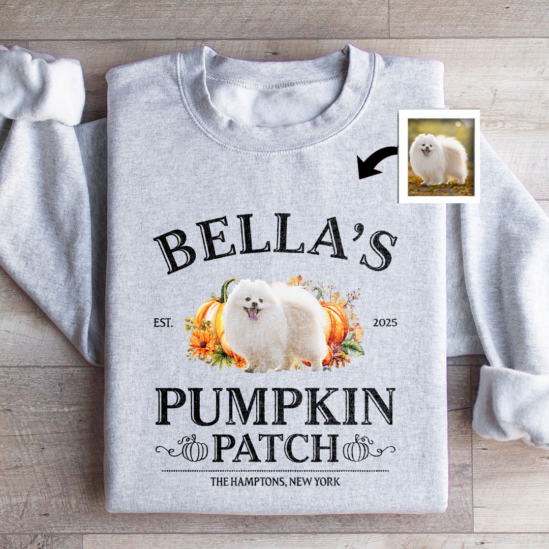 Custom Pumpkin Fall Dog Lover Gift Sweatshirt