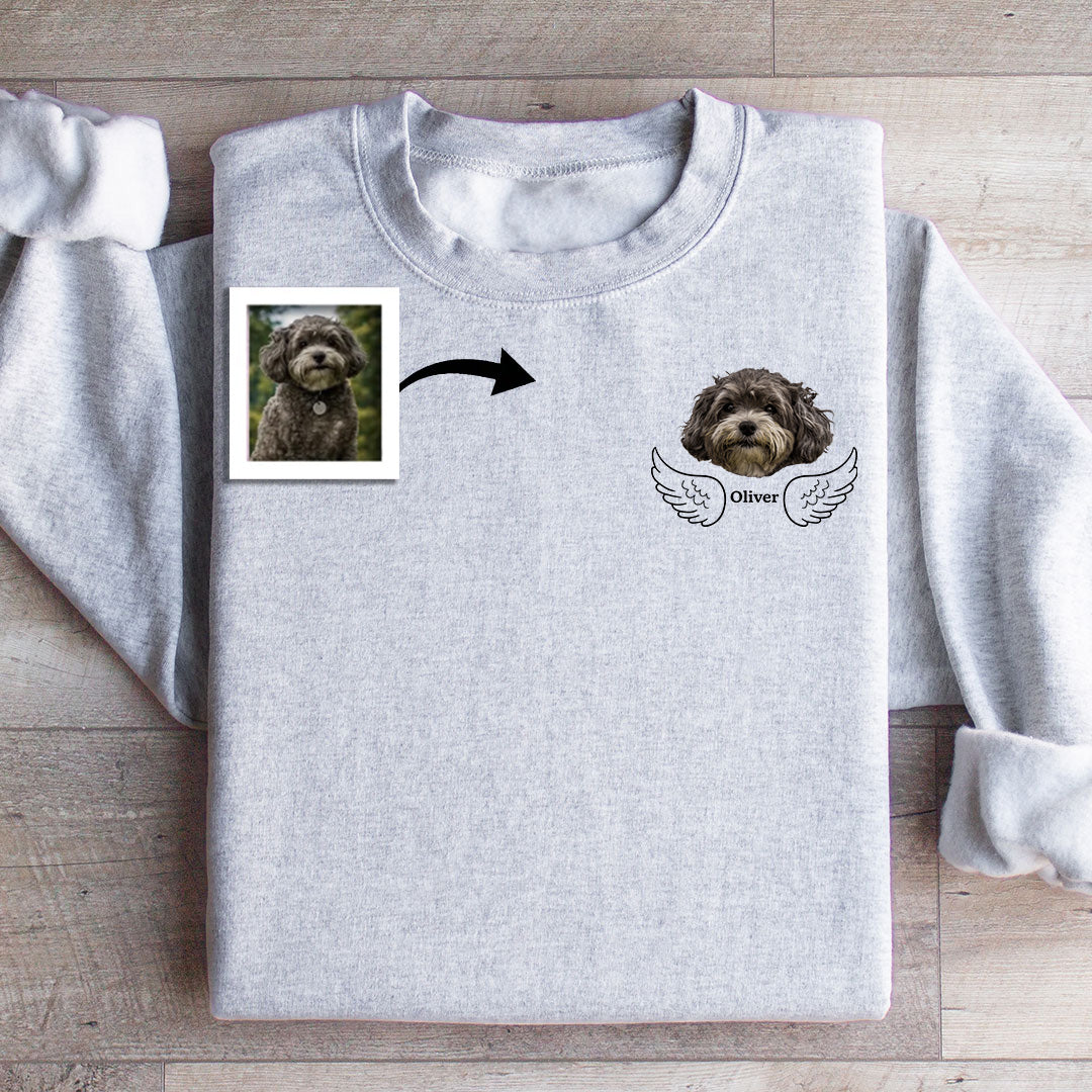 Custom Dog Face Pet Portrait Gift Sweatshirt