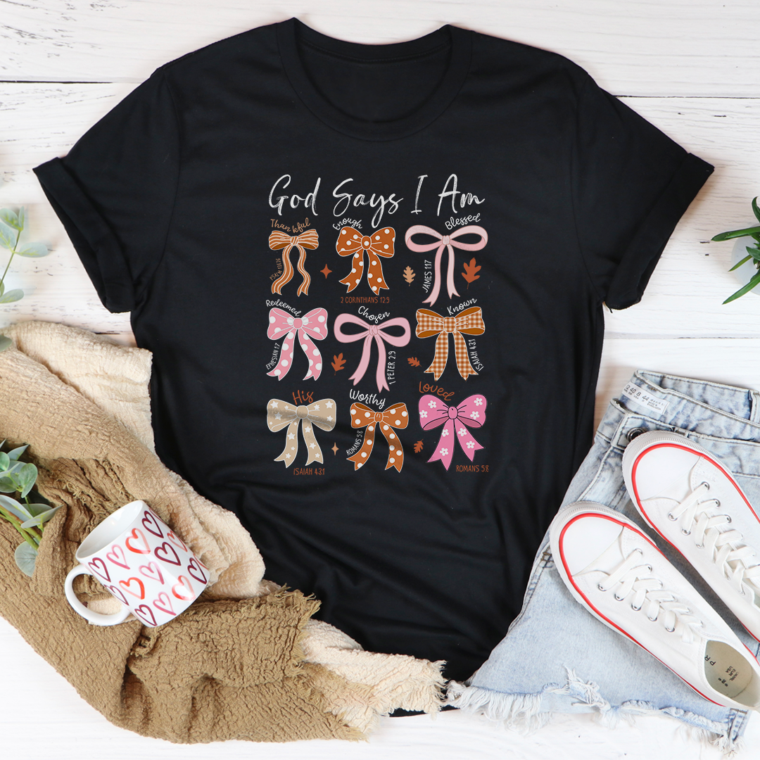 God Says I Am Faith Fall Jesus Fall tee