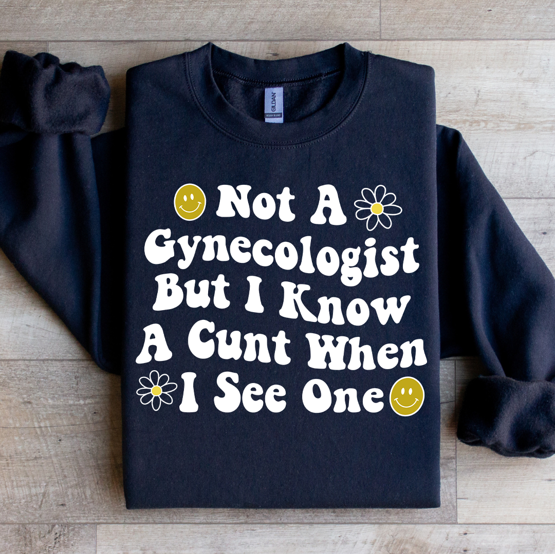 Pas gynécologue mais je sais reconnaître une connasse quand j'en vois une Sweatshirt