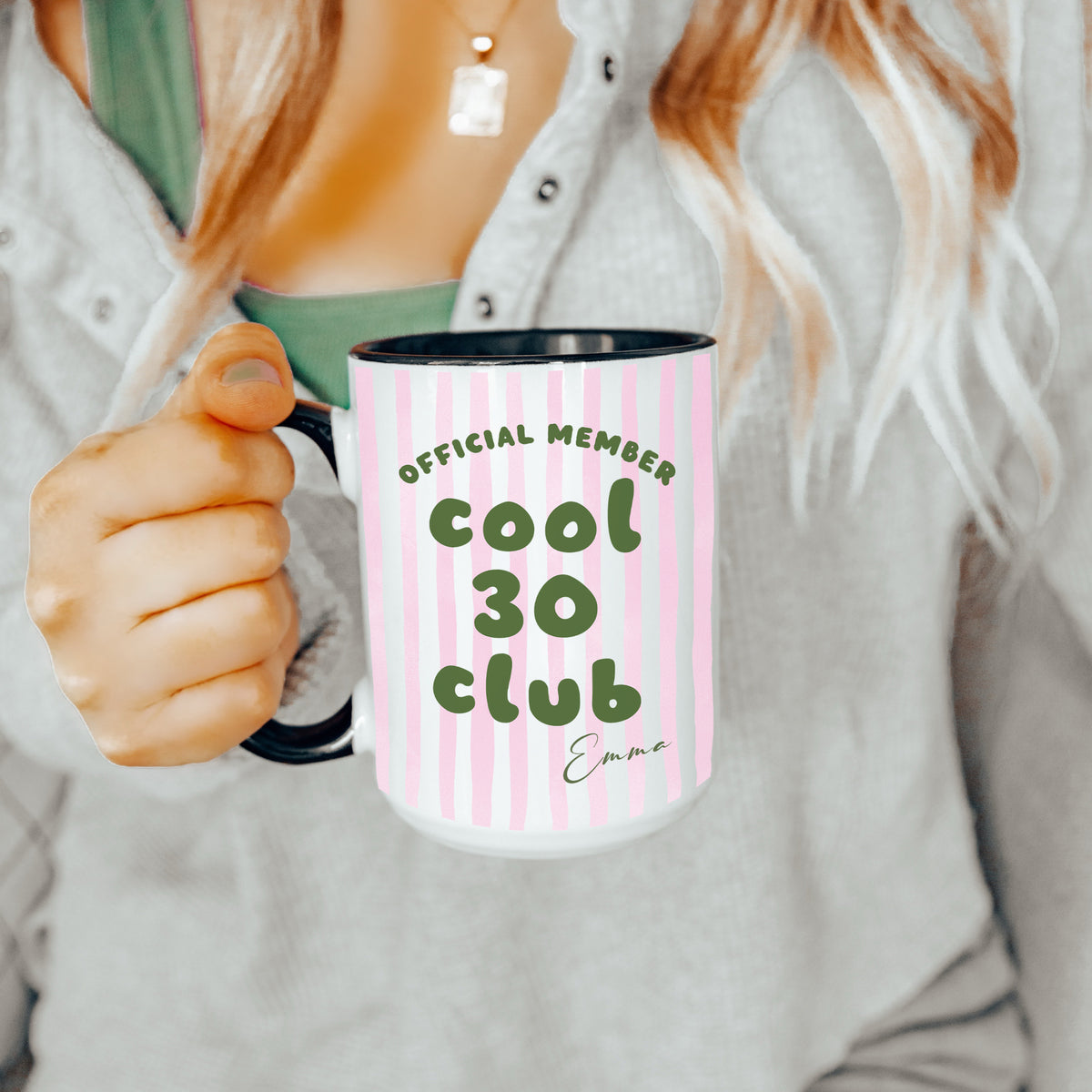 Personalisierte Tasse für den Cool 30 Club