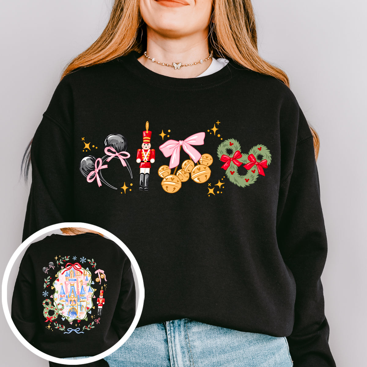 Sweat-shirt Château magique de Noël Disney