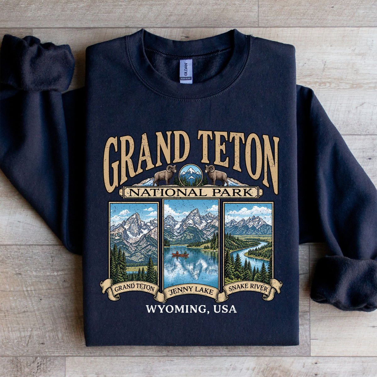 Camiseta retro del Parque Nacional Grand Teton