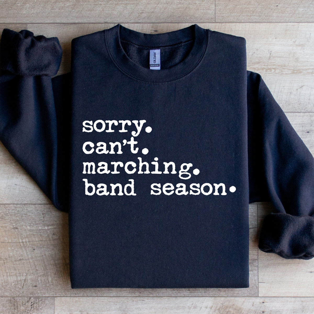 Sorry Can't Marching Band Season Band Mom Cozy Fleece Sweatshirt
