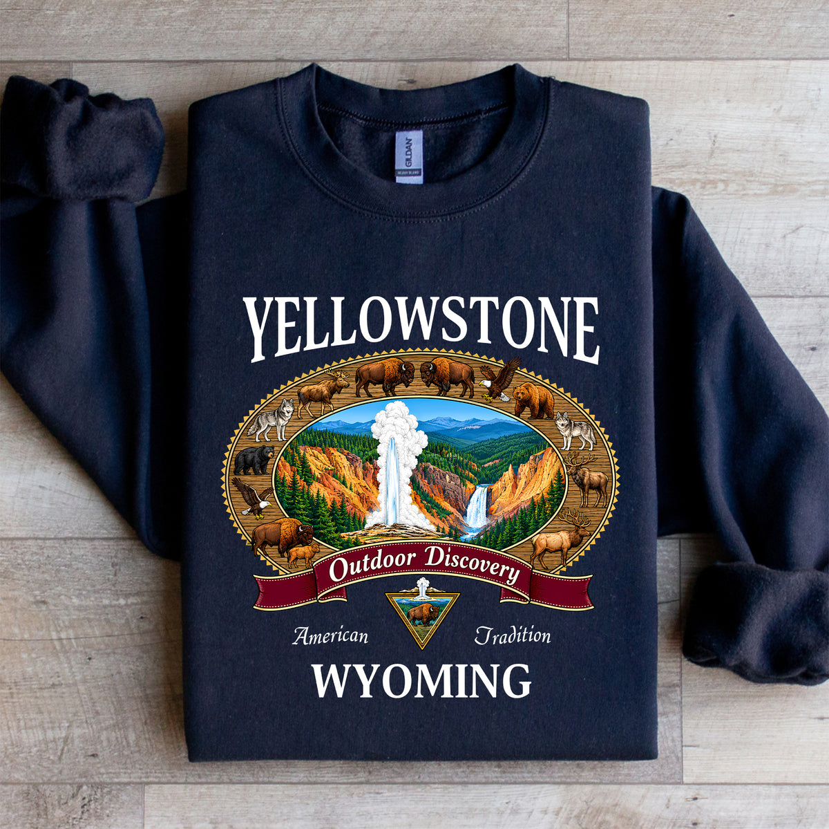 Sudadera retro del Parque Nacional de Yellowstone