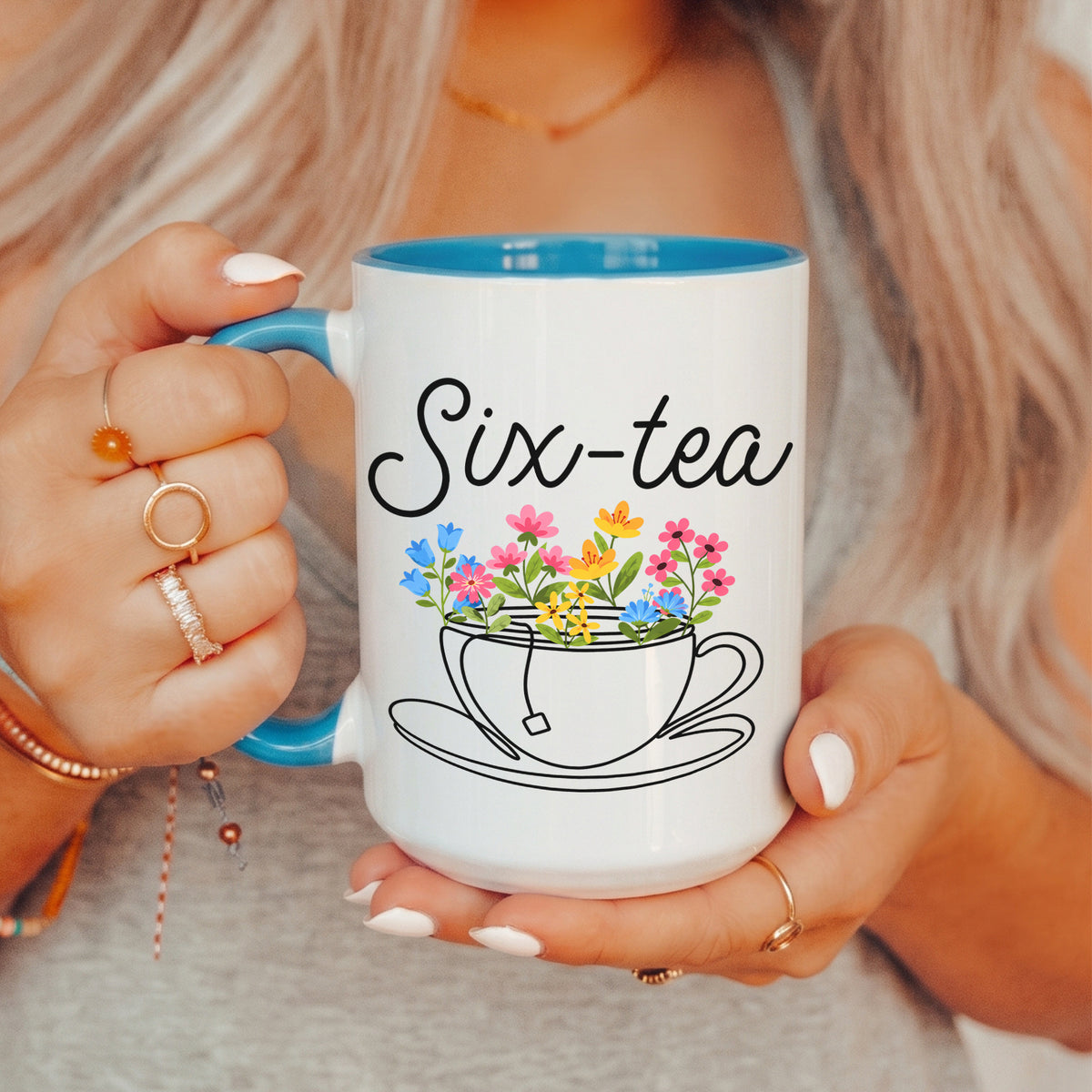 Floral Sixty 60th Birthday Mug
