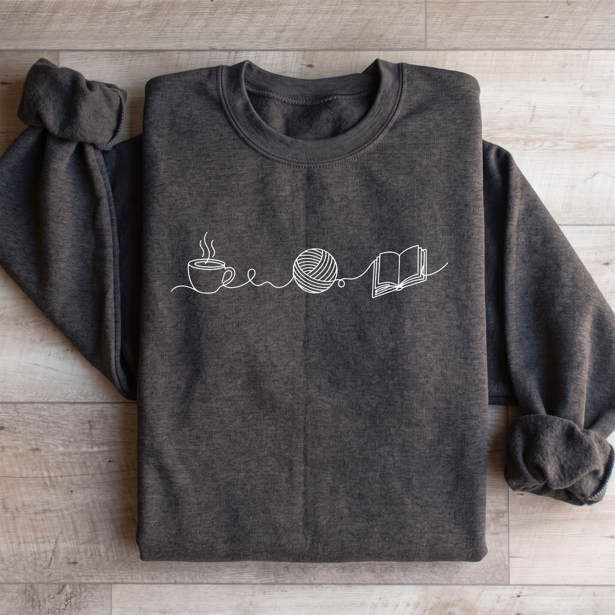 Coffee Yarn And Book Sweatshirt