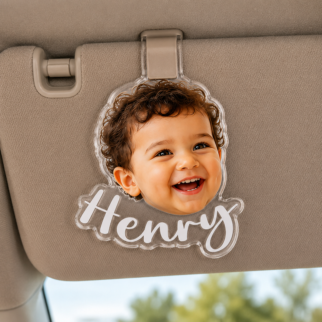 Personalized Baby Face Photo Car Visor