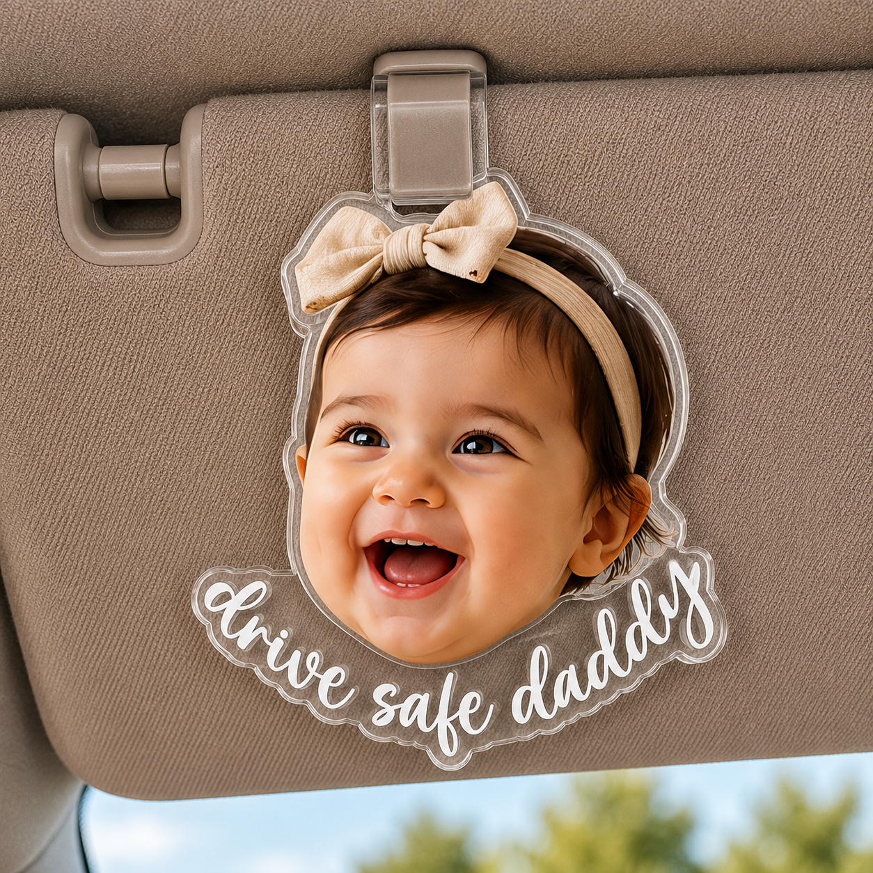 Personalized Baby Face Photo Car Visor