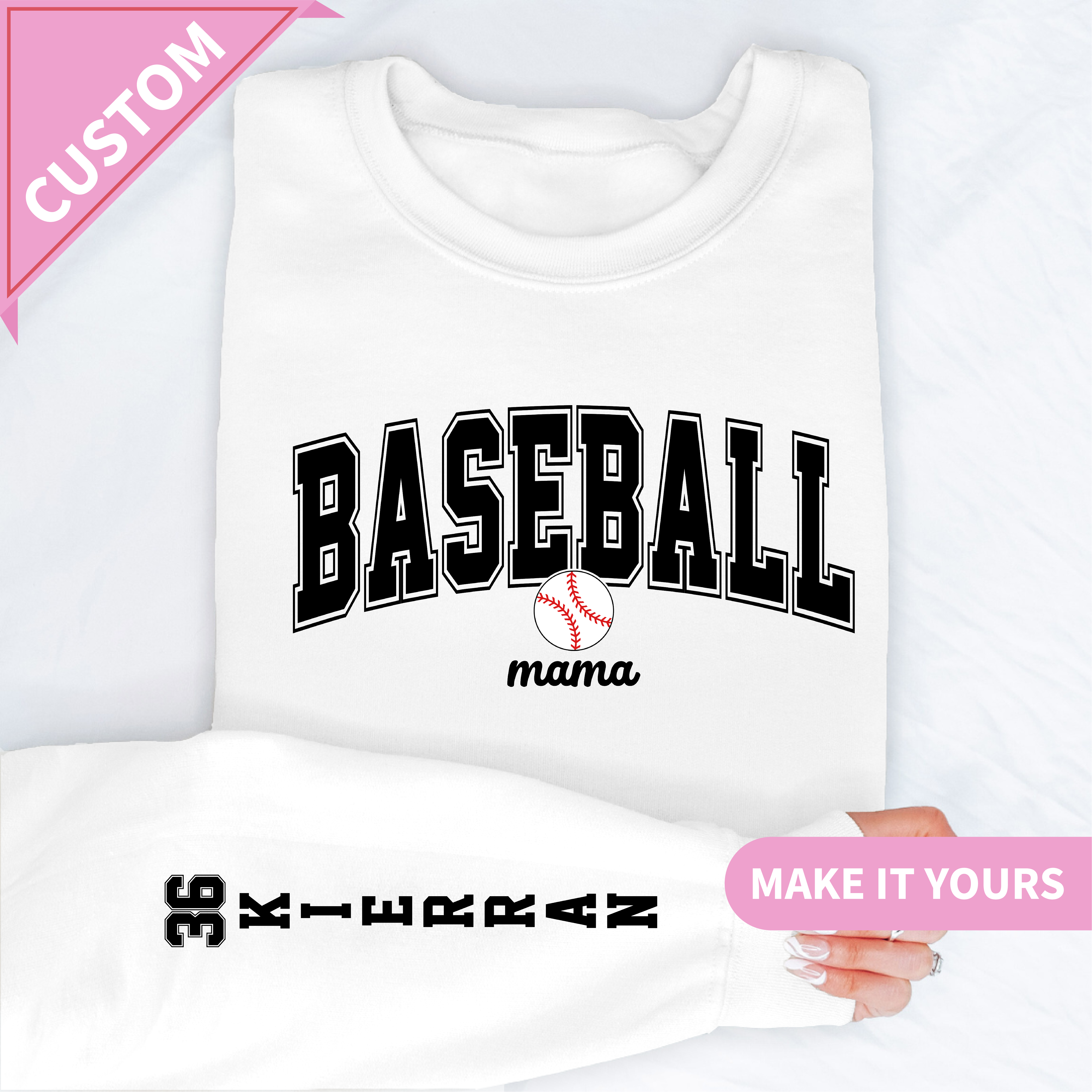 Custom Baseball Name Sports Team Pullover Sweatshirt