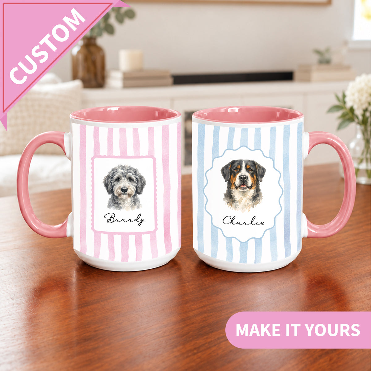 Taza personalizada con foto de perro o gato