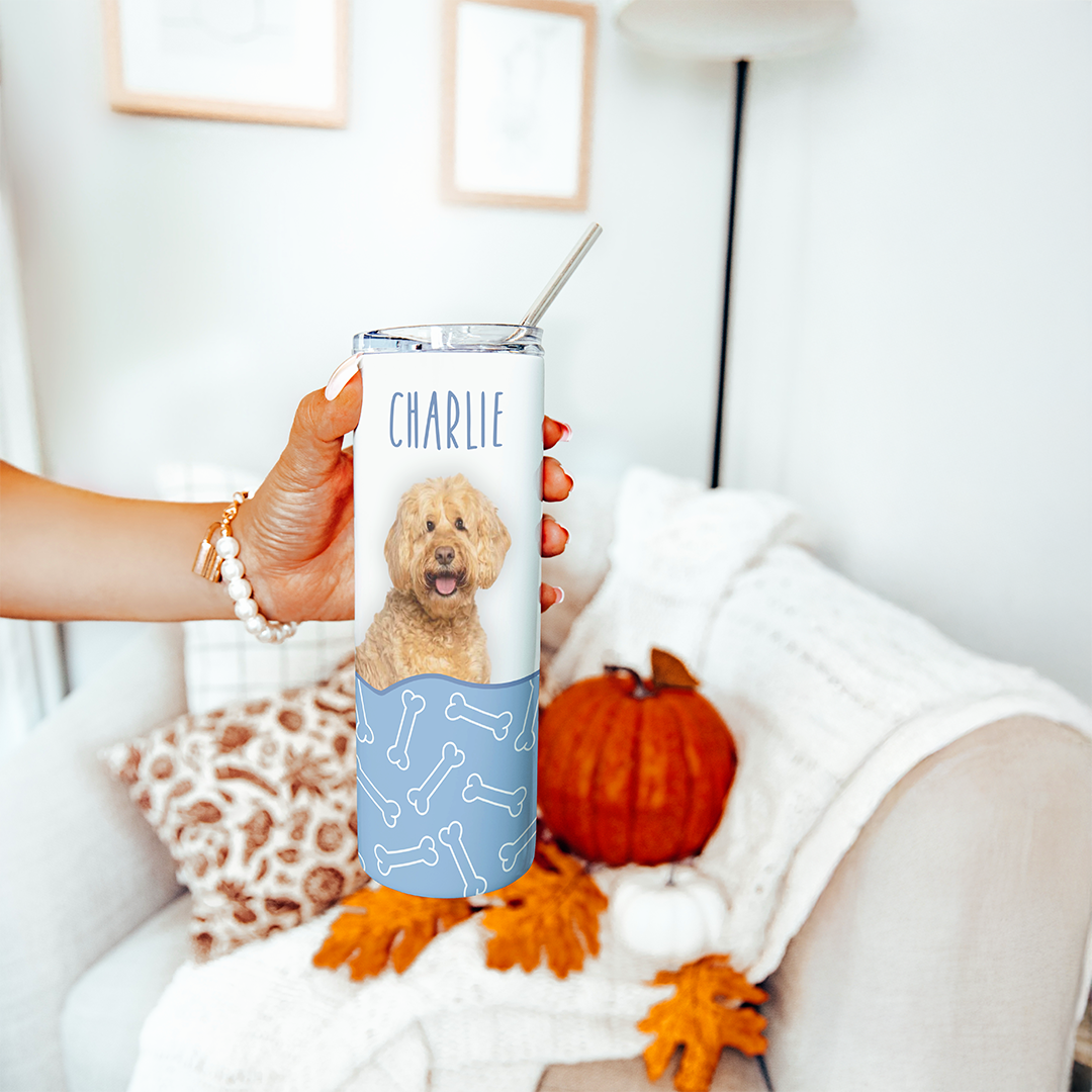 Personalized Dog Photo Tumbler