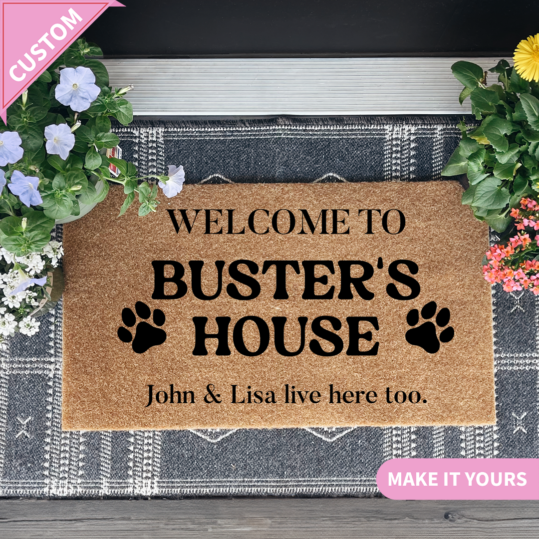 Personalized Dog Name Welcome Doormat For Dog Lovers
