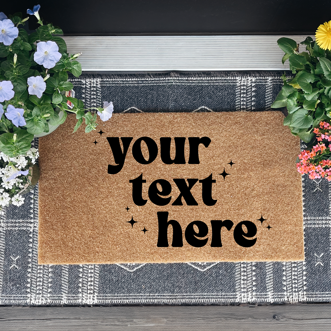 Personalized Text Welcome Doormat